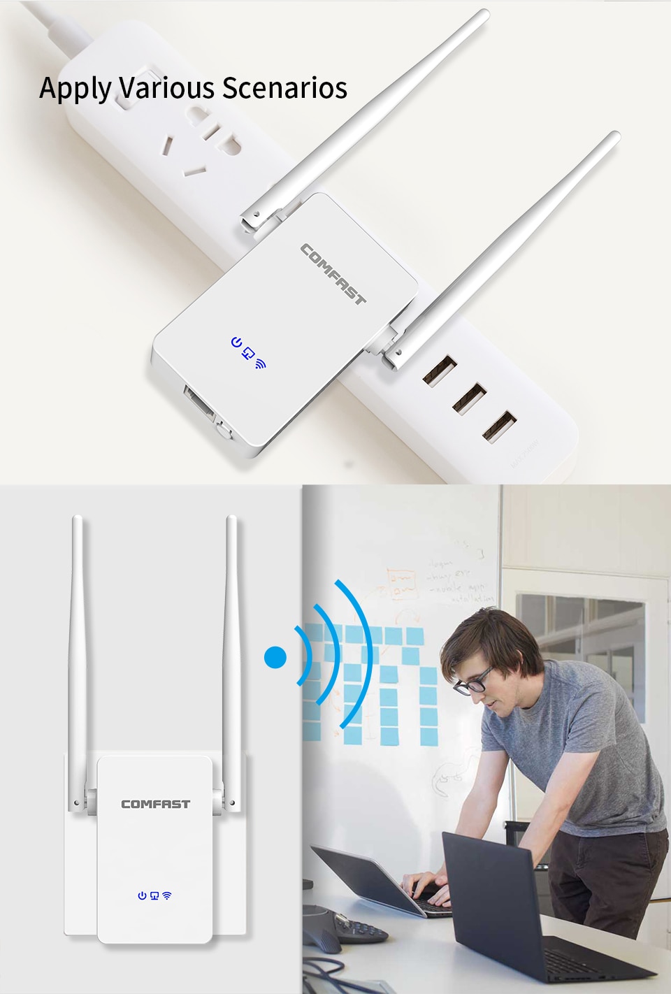 1200 Mbps Wireless WiFi Repeater Signal Verstärker 802.11AC Dual band 5G Home Wifi Booster 2 * 3dbi Antenne Wireless wiFi Extender