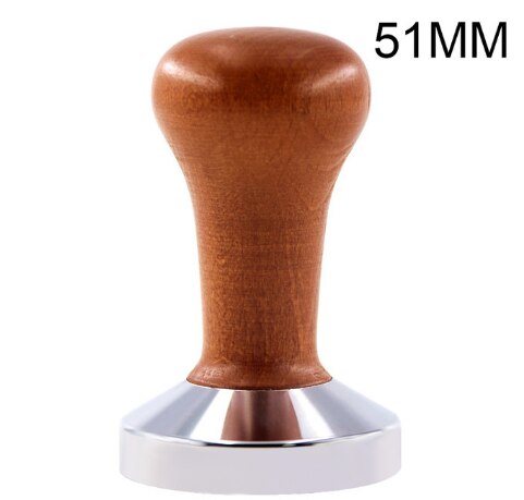 Compactador de café con mango de madera, espresso, amoladora, ZD, hecho a mano: L / Amarillo
