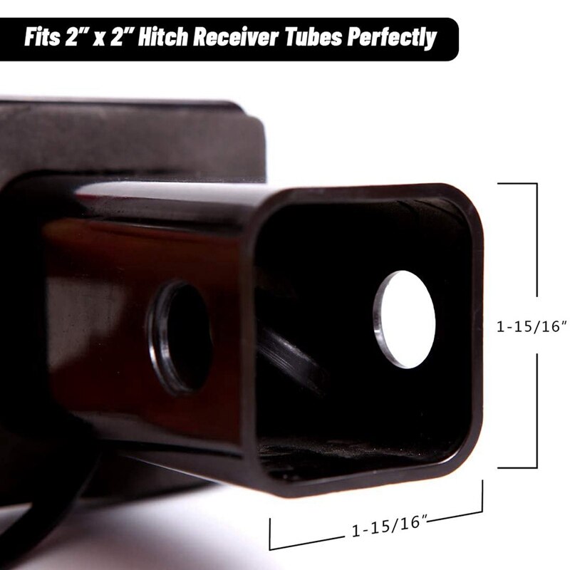 AUTO Led 2Inch Trailer Hitch Trailer Light Cover with 12LED Brake Lights, Red Trailer Light Cover Fit Receiver with Pin