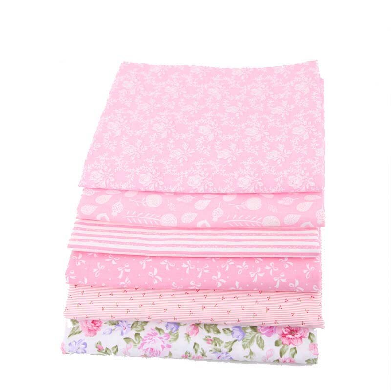 Twill vævning 5 stk 6 stk 7 stk 8 stk 2 stk 10 stk bomuldsstof patchwork sy klud hjemmeudstyr nordisk multifunktions gør-det-selv tilbehør: 6 lyserøde 50 x 40