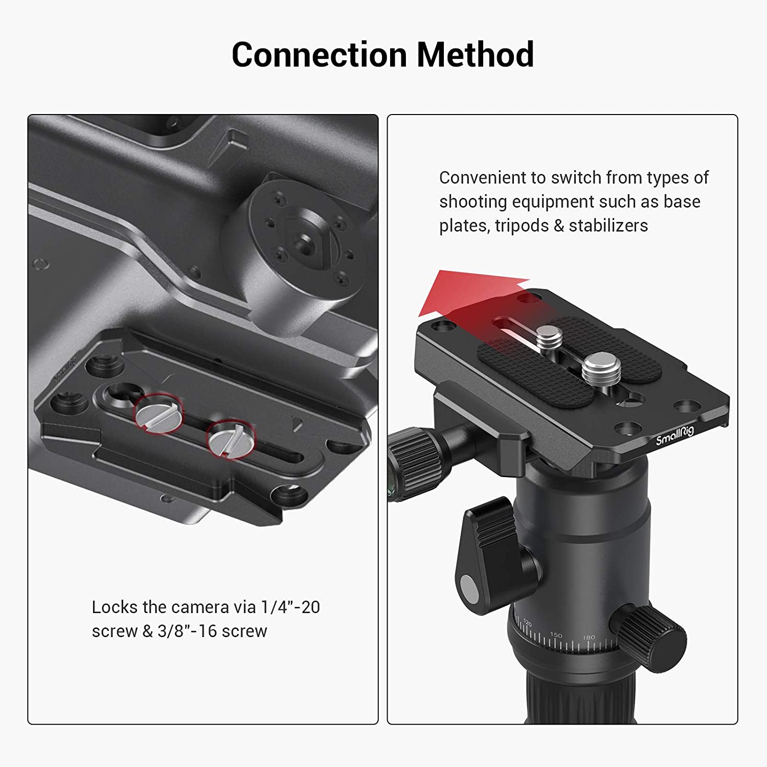 SmallRig Quick Release Plate DSLR Camera Plate QR Plate Quick Dovetail ( fr manfrotto tripod plate 577, 501, 504, 701.. ) 1280