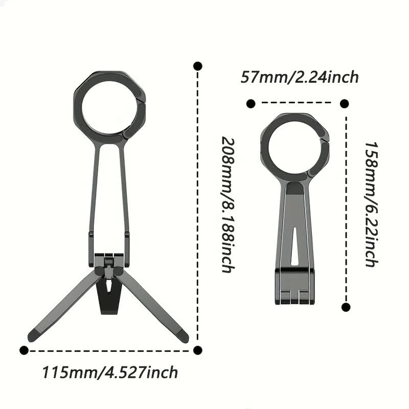 Trípode magnético compacto para teléfono 2025, 360 ° Giratorio, innovador de aleación, imán de doble cara, compatible con iPhone 12+