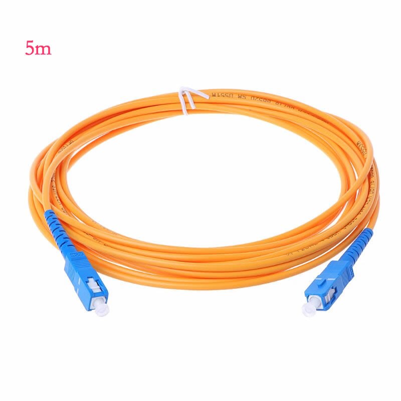 SC/UPC-SC/UPC-SM 3mm Fiber Optic Jumper Cable Single Mode Extension Patch Cord Y98E: 5m