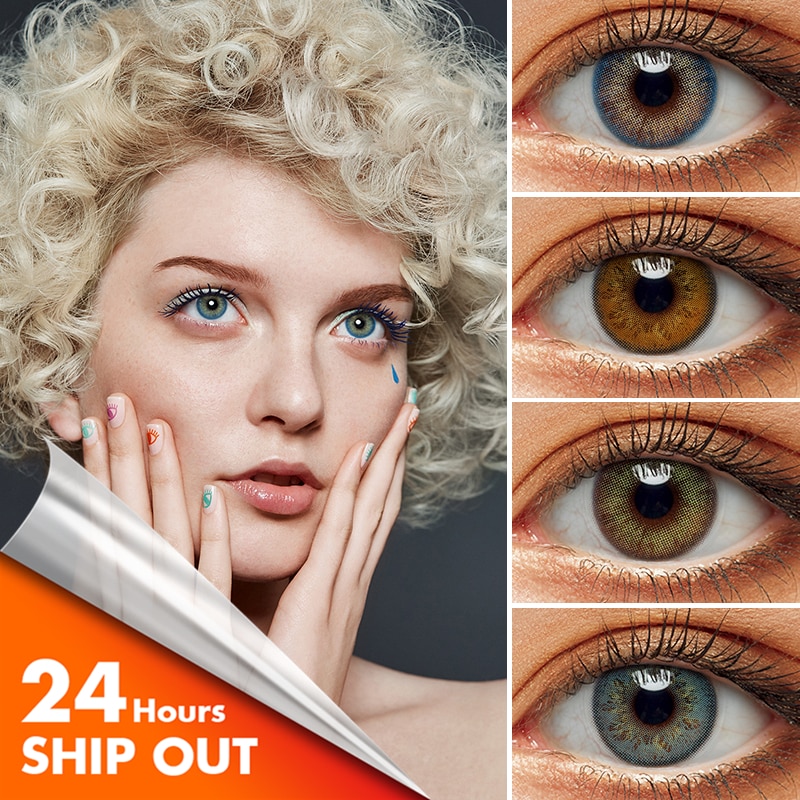 1 Pair Color Contact Lenses Gray Natural Colored Contacts Blue Colored Contacts Non Prescription