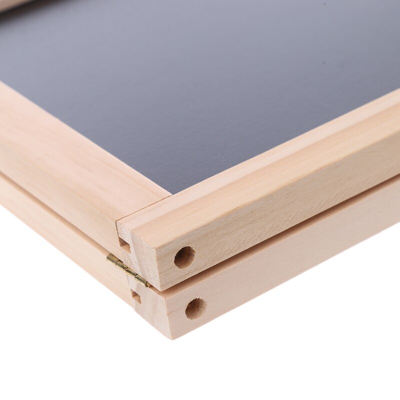 Mini Wooden Tripod Blackboard Small Double Easel Message Board Whiteboard