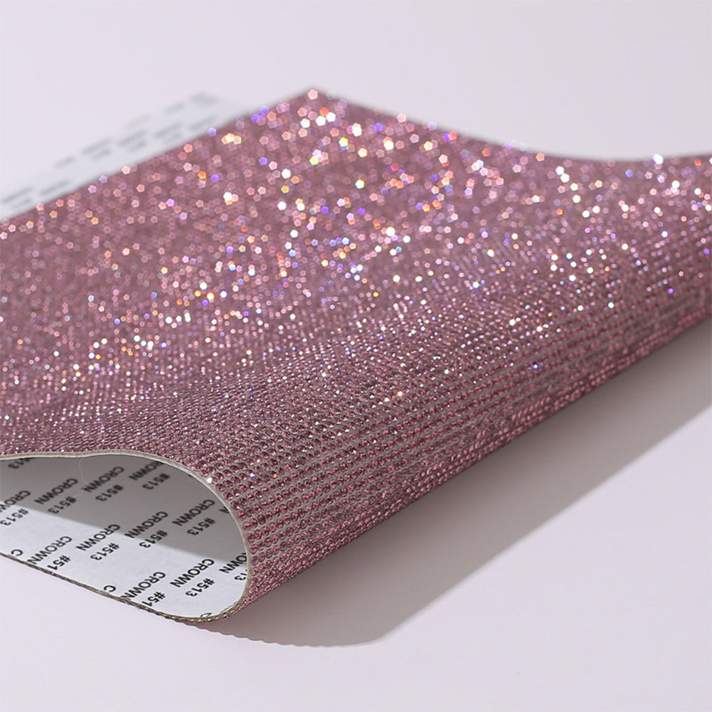 Zelfklevende Strass Sticker Tape Vel Trim Glitter Crystal Ribbon Gem Stickers voor DIY Auto Telefoon Schoenen Kleding Decor: zwart nikkel