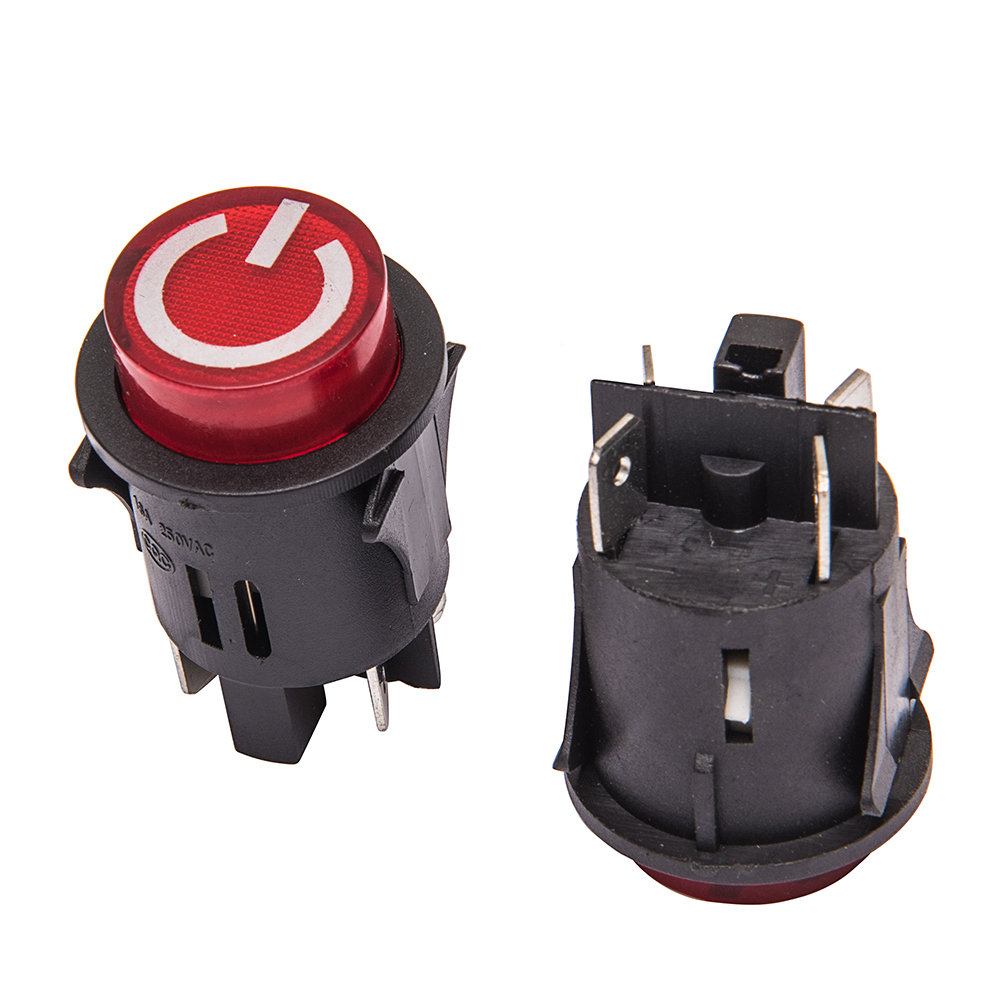 Interruptor de arranque de un botón para coche eléctrico para niños, interruptor de alimentación de 3 pines para coche de batería de bebé: Verde