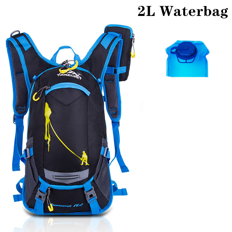 18L Motorcycle Backpack Cycling Bag Waterproof Shoulders Climbing Camping Hiking Backpack Motocross Racing Bags: Watermelon red
