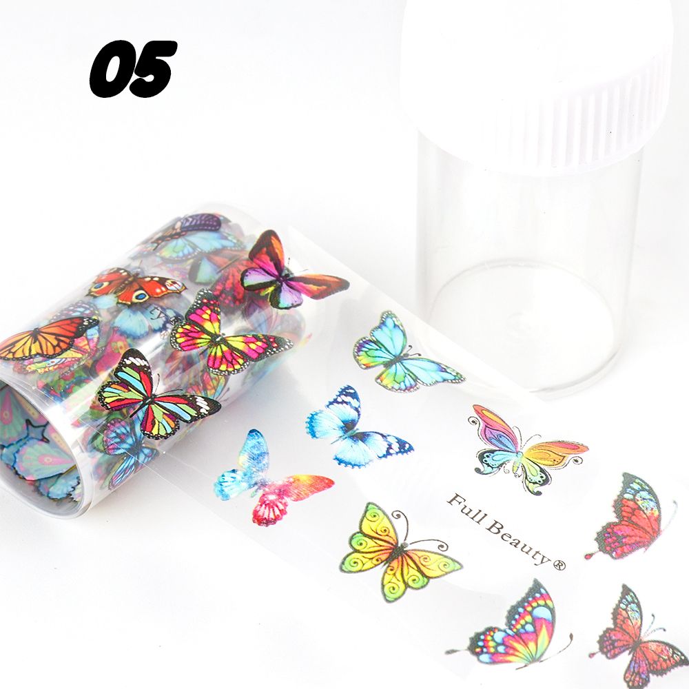 Aurora Nail Foils Shattered Glass Nail Art Marble Holographic Cellophane Paper Nail Sticker Summer Manicure Clear GL1900: 1808-05 bottle