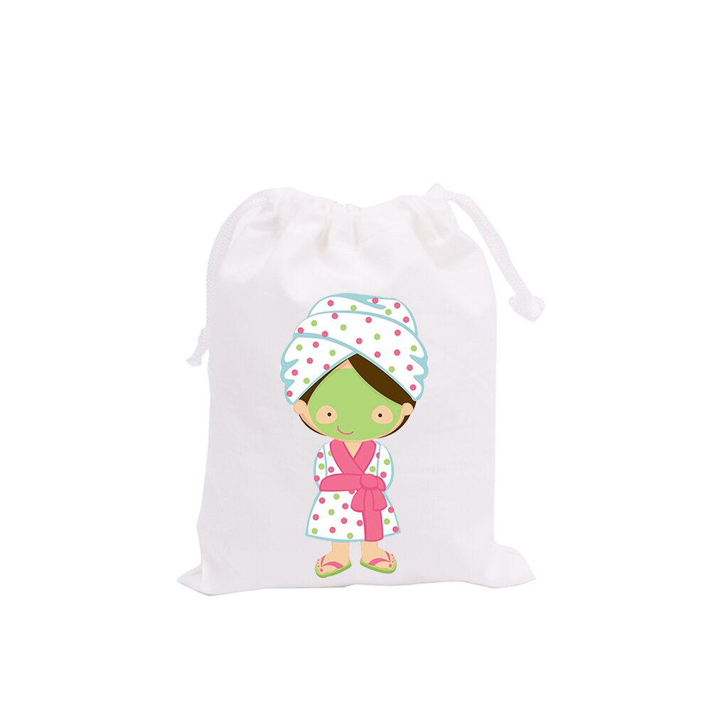 SPA Theme Party Favor Bags Girls' Party Bags SPA Cosmetics Bags Party Supplies 5PCS