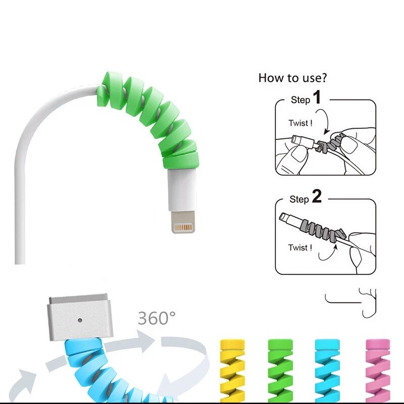 Wire oplot na kable klip kabel do ładowarki Protector do telefonów uchwyt na kabel USB zarządzanie kablami organizer do kabli do myszy słuchawki