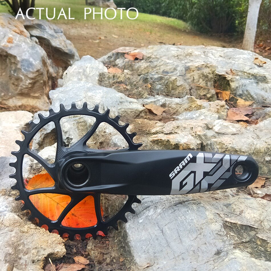 PASS QUEST 3mm Offset Crankset SRAM Gx xx1 Eagle GXP Round MTB Narrow Wide Chainring 32T-38T Bike Bicycle Chainwheel/Chain Wheel