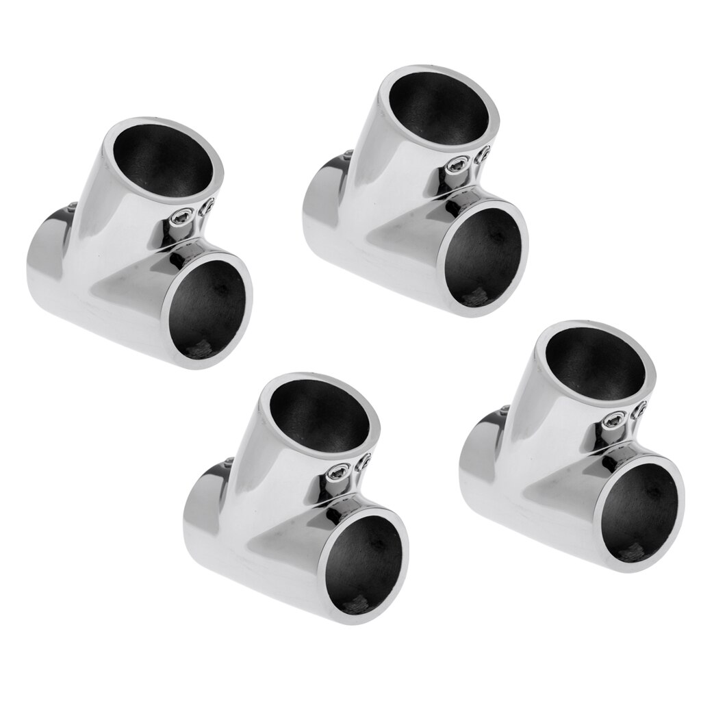 4x Rvs Boot Hand Rail 60 Graden Tee Fittingen Hardware 7/8 "Buis