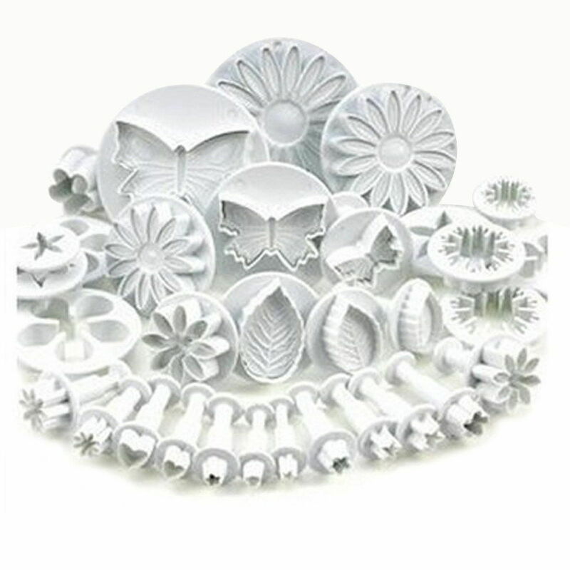 33 stuks / set suikerwerk taartdecoratie gereedschapsset fondant duiker uitstekers taartgereedschap koekje cakevorm bakaccessoires