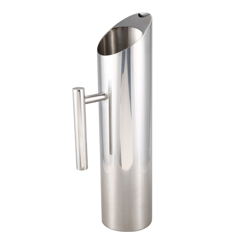 Stainless Steel Water Pitcher With Ice Guard Tea Pot Kettle Jug Cold Beverages Juice Pot Ktv Bar Accessories 2L: Default Title
