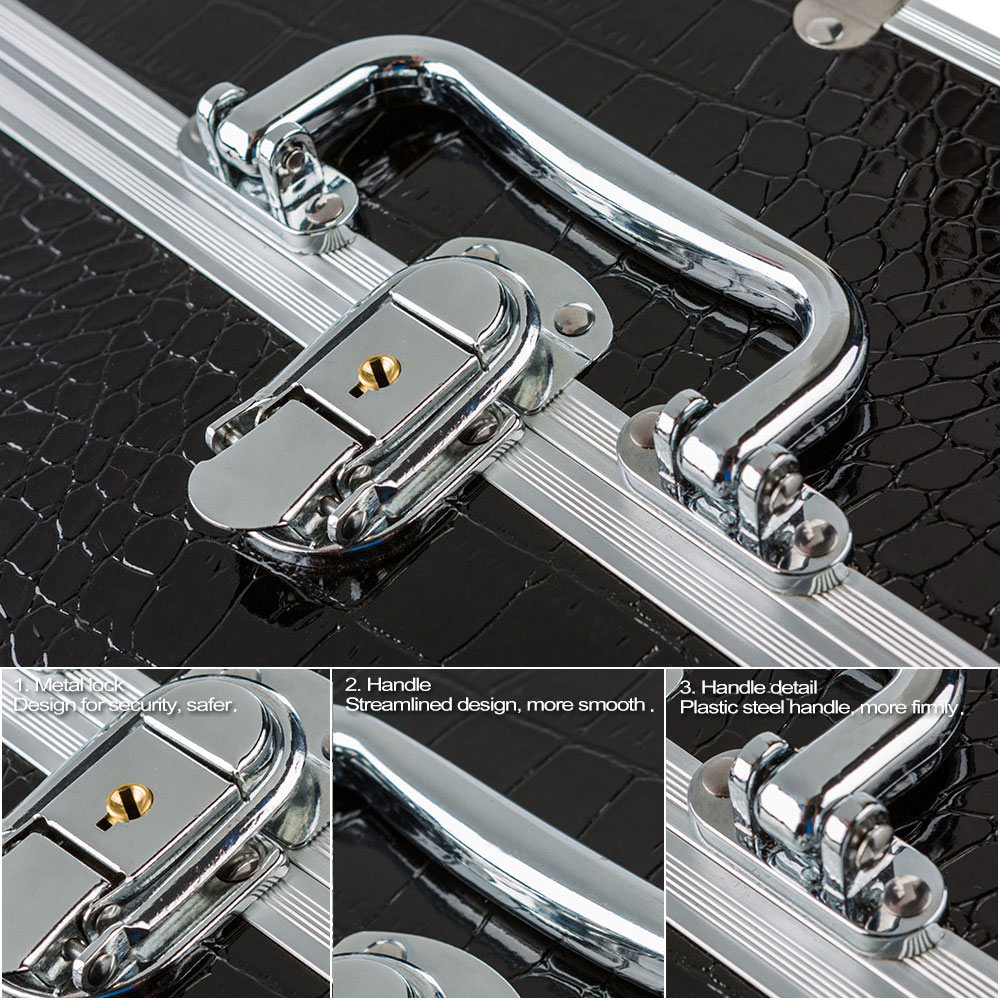 Large Cosmetic Organizer Box Hair Salon Storage Box Make Up Case Cosmetic tool for Make Up Tools Lockable Containing Storage Box