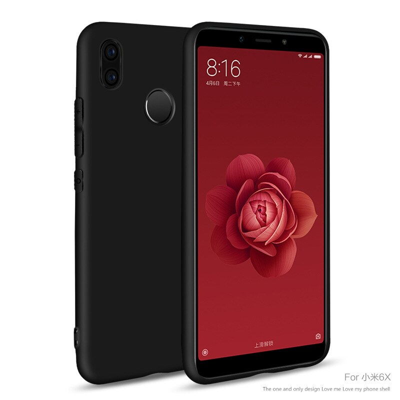 Para xiaomi mi a2 lite caso xiaomi 6x claro tpu e fosco caso macio xiaomi mia2 mi a2 lite capa traseira proteger a pele caso de silicone