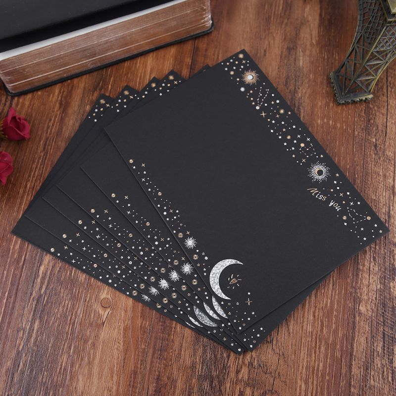 6pcs/pack Starry Sky Writing Letter Envelope Romantic Small Fresh Japanese Style Letter Bag