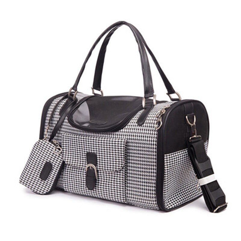 Bolsa de transporte portátil para exteriores, bolso de viaje de cuero para perros pequeños, Chihuahua, gato y perro