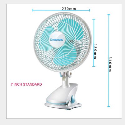electrical fan timer setting 3m power line mini student fan with head rotation quiet desk clamping fan: 7 inch standard