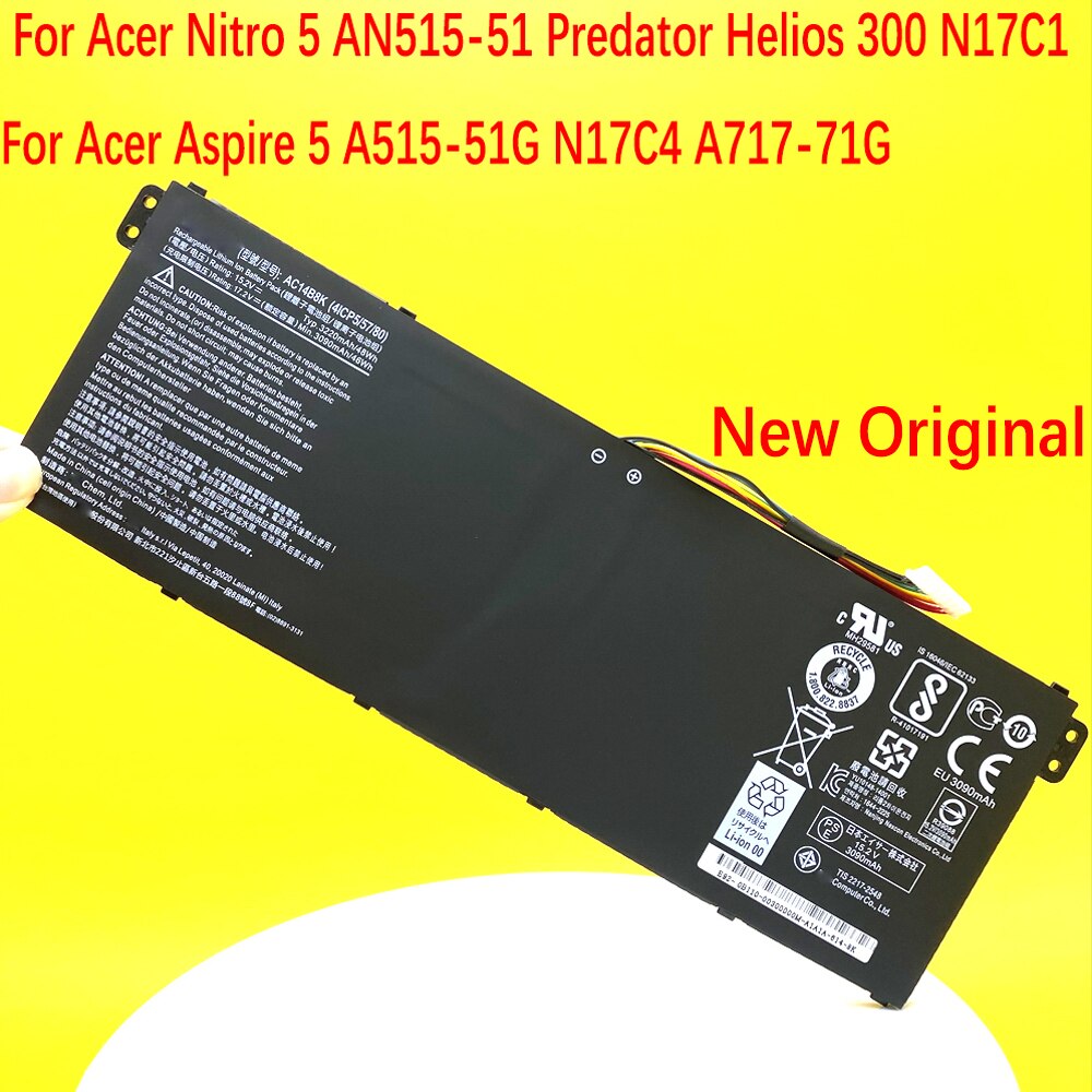 Originele AC14B8K Voor Acer Nitro 5 AN515-51 Predator Helios 300 N17C1 Voor Acer Aspire 5 A515-51G N17C4 Laptop Batterij