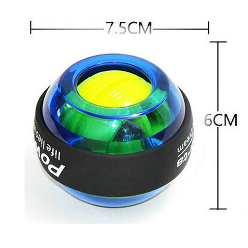 Bola para la muñeca LED Gyro, agarre de mano, fortalecedor de bola giroscópica, ejercitador de antebrazo de muñeca para brazos más fuertes, dedos de muñeca, huesos y músculos