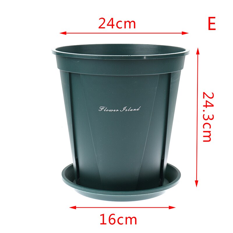 Plastic root flower pot Planter large seedling tray nursery succulent plant Transplant pot Container for Home Garden Decoration: E
