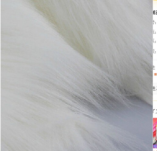 Luxe Langharige Stapel Faux Fur Stof-Diverse maten & Kleuren PLUCHE 90mm Stapel C5020: WHITE