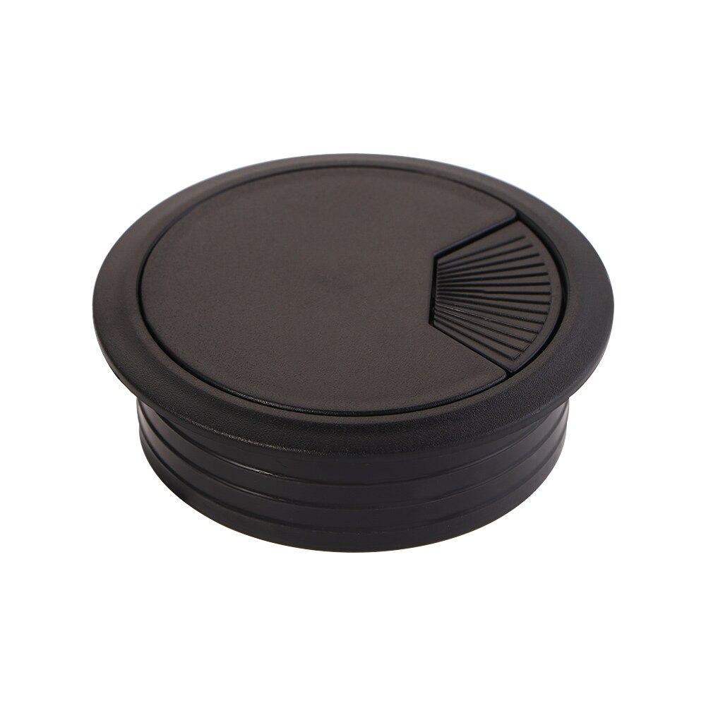 1 Pcs Bureau Praktische 60Mm Plastic Kabel Clips Hole Cover Computer Draad Netjes Kabel Organizer Houder: Black