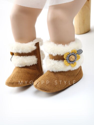 Winter Sneeuw Boot Baby Jongens Meisjes Katoen Warm Baby Crib Schoen Casual Peuter Baby Snowboots Zachte Tong Schoenen 0-18M