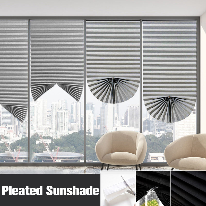 Mørkleggingsgardin ikke-vevde plisserte persienner selvklebende solskjerming gardin kjøkken kontorgardiner stue balkongdekor