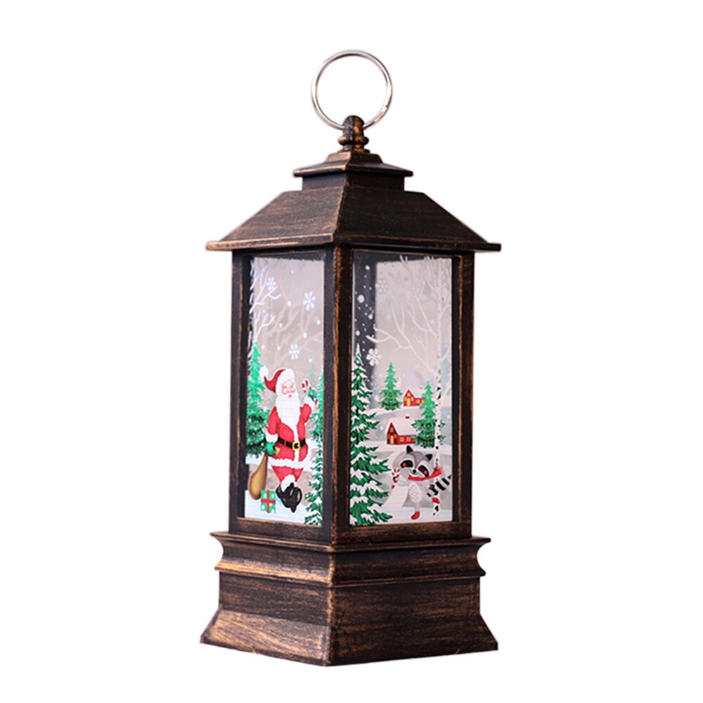 Juleflamme lys led lys elg/sne/julemand mønster bolig dekoration hængelampe: Stil 4