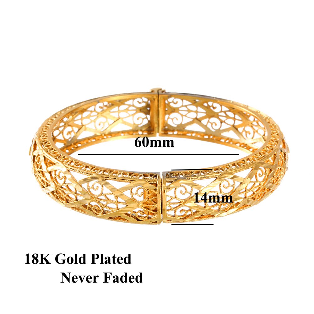 Dubai India Afrika Gouden Moslim Vrouwen Turkse Armband Golden Plaid Armband Armband Meisje Handgemaakte Sieraden Arabische: B