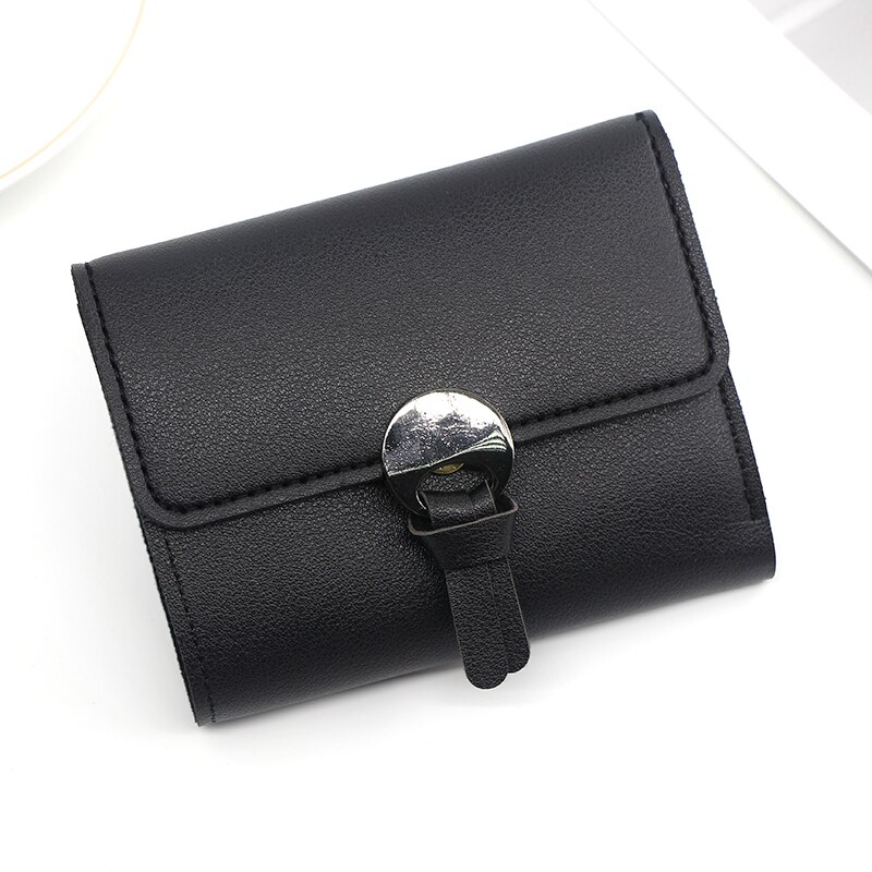 Kurze Brieftasche Frauen Brieftaschen Nette Liebe Quaste Haspe Geldbörse Karte Halfter Weibliche Kupplung Geld Tasche PU Leder Dame geldbörsen: schwarz