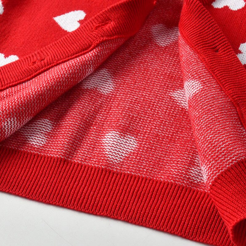 Baby Girl 2020 Heart maglione Girls Toddler Girl maglione natalizio Baby Girl Cardigan lavorato a maglia Baby Girl Winter Clothes
