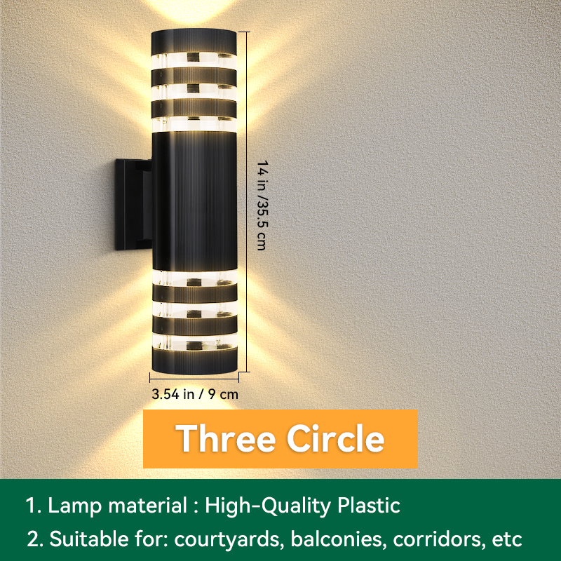 Dekorativ væglampe udendørs  e27 lamper vandtæt gade veranda væglampetter have facade lys balkon soveværelse hjem udendørs belysning: Hvid / 6w