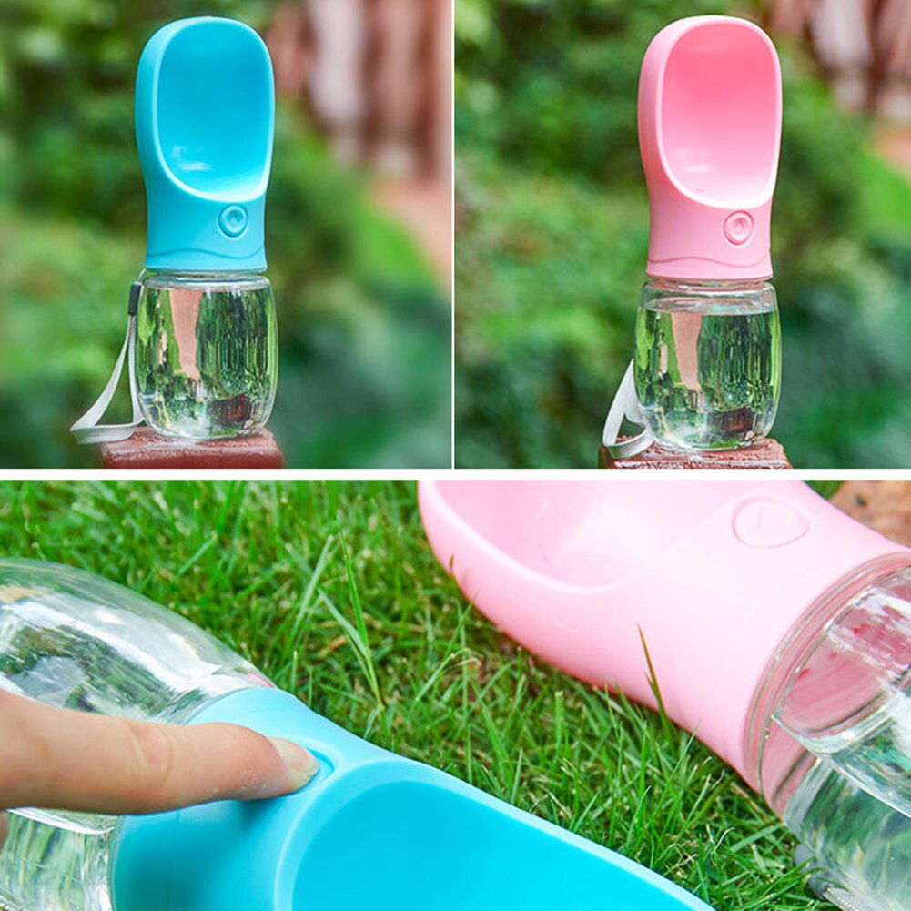 350ml Pets Going Out Water Cup Portable Outdoor Travel Dog Cat Kettle Drinking Water Bottle Lanyard Pet Products FP8