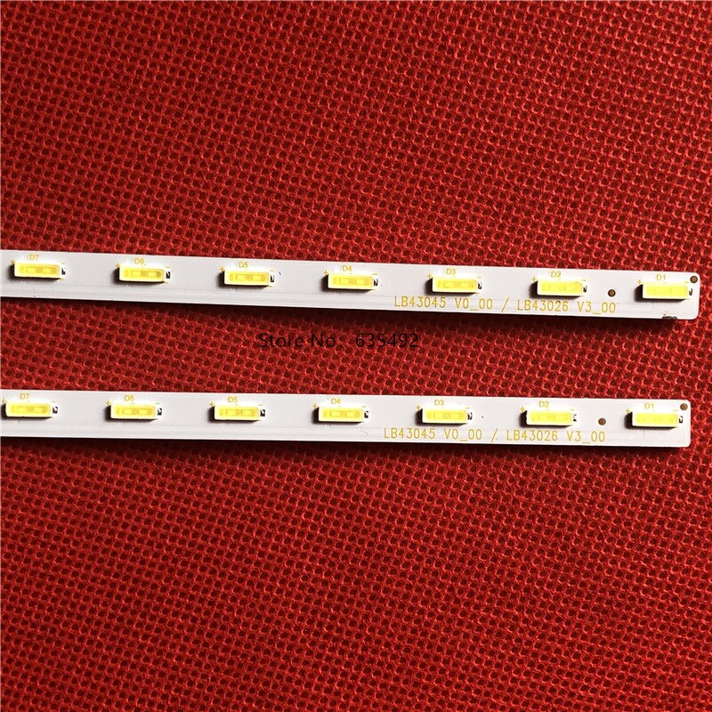 2Pcs/Kit Led Strip LB43045 V0_00 LB43026 4-595-780 KD-43XF7096 LC430EQE Sk A2 77922 DFD-8 kd-43XE7093 Kd-43XE7073 LC430EQY