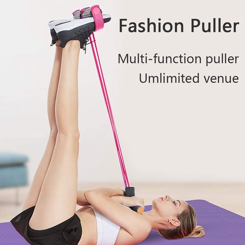 Pedal Widerstand Band 6 Rohr Elastische Yoga Pedal Abzieher Widerstand Band für Bauch Taille ArmLegStretching Situp Ausbildung