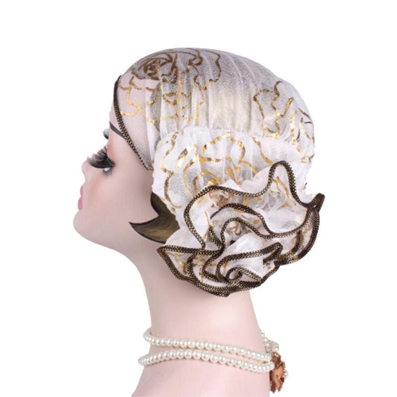Chapeau turban à fleurs pour femme, chapeau décontracté d'été, turban musulman, turban indien, rétro, étiré, floral