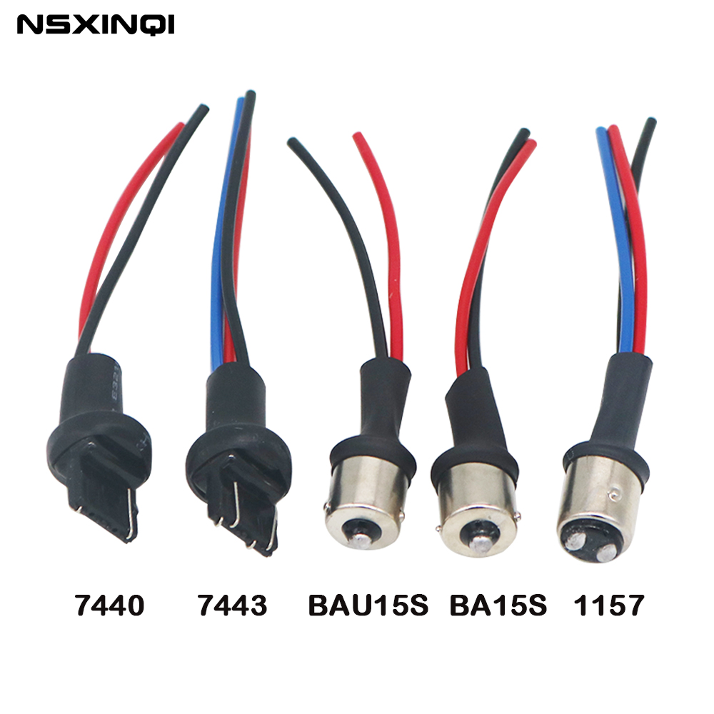1Pece 1156 1157 Bau15 S 7440 7443 3156 3157 Socket Connector Mannelijke Adapter Voor Auto Led Licht Diy Kabelboom