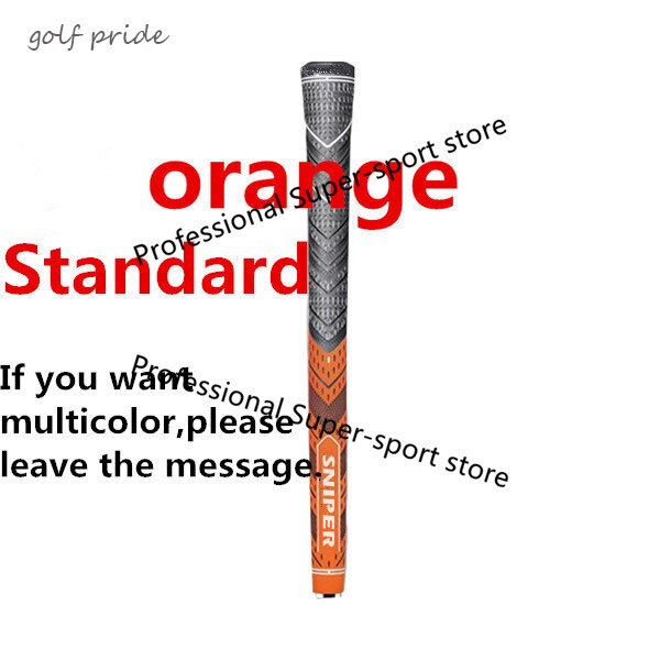 Golf irons Grip Midsize and standard Multicompound Golf club Grips Carbon Yarn 10pcs/lot: orange-standard