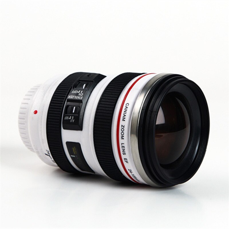 OUOH 6th Rvs Koffie Camera Lens Mok Cup Mok Rvs Thermosflessen