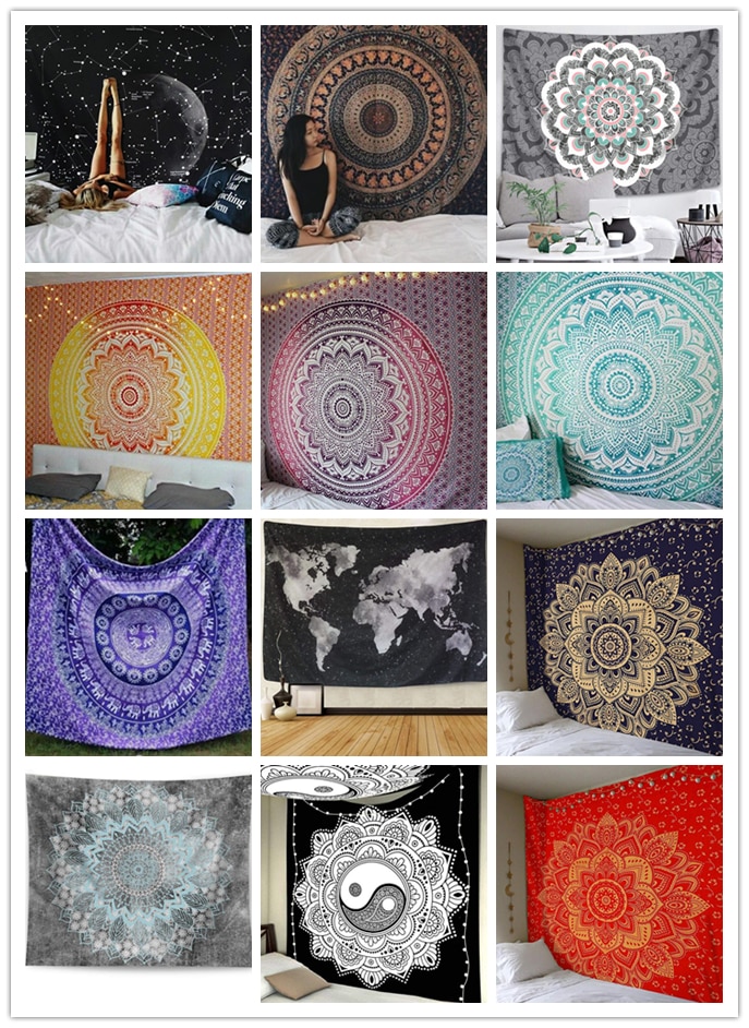21 ontwerpen Bohemian Mandala Tapestry Strand Handdoeken Kaart Yoga Mat Polyester Sjaal Multifunctionele Badhanddoeken Muur Opknoping Decor