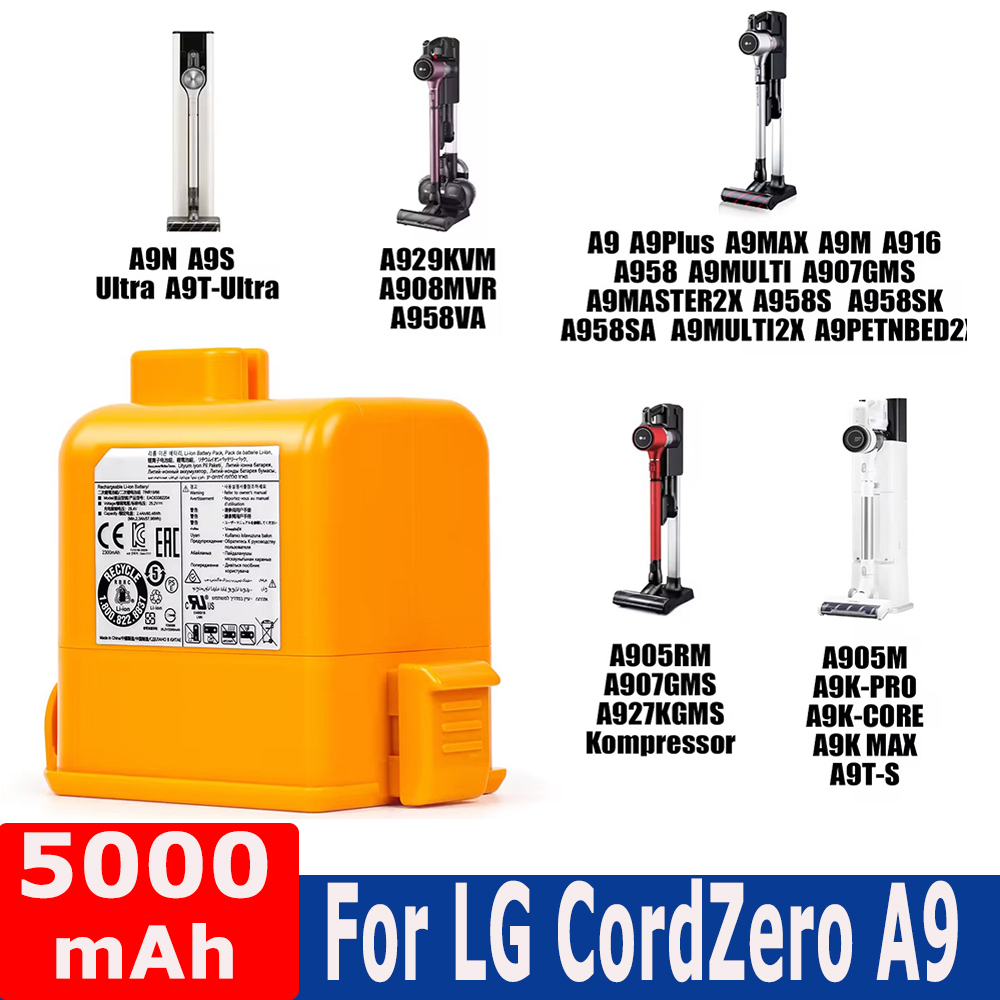 Nowa bateria EAC 63382208 EAC 63758601 Dla LG Cord Zero A9 Plus A9 Max A9K Pro A9M A9MASTER2X A9MULTI A9MULTI2X A9PETNBED