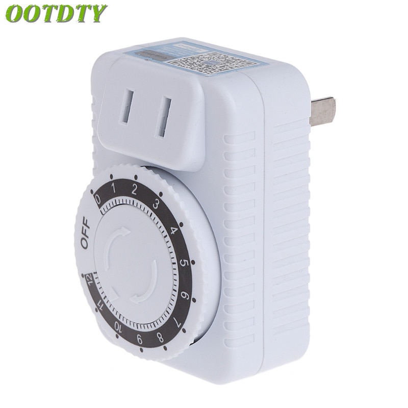 OOTDTY AC 220V 12 Hour Electrical Mechanical Timer Wall Plug Switch Digital Countdown Timer Socket