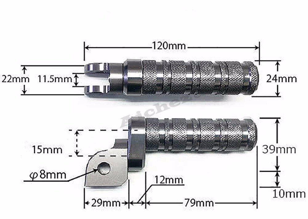 Acz motorcykel 1 par cnc främre fotpinnar fotstöd justerbara fotstöd för suzuki gsxr 600 gsxr 750 gsxr 1000 2000