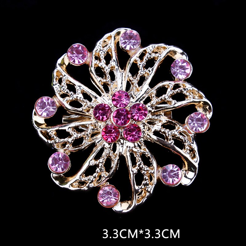 Fabriek Directe Verkoop Diverse Gold Plated Kleur Crystal Rhinestones Bloem Mode Broche Pins voor Vrouwen Diverse: 5387g