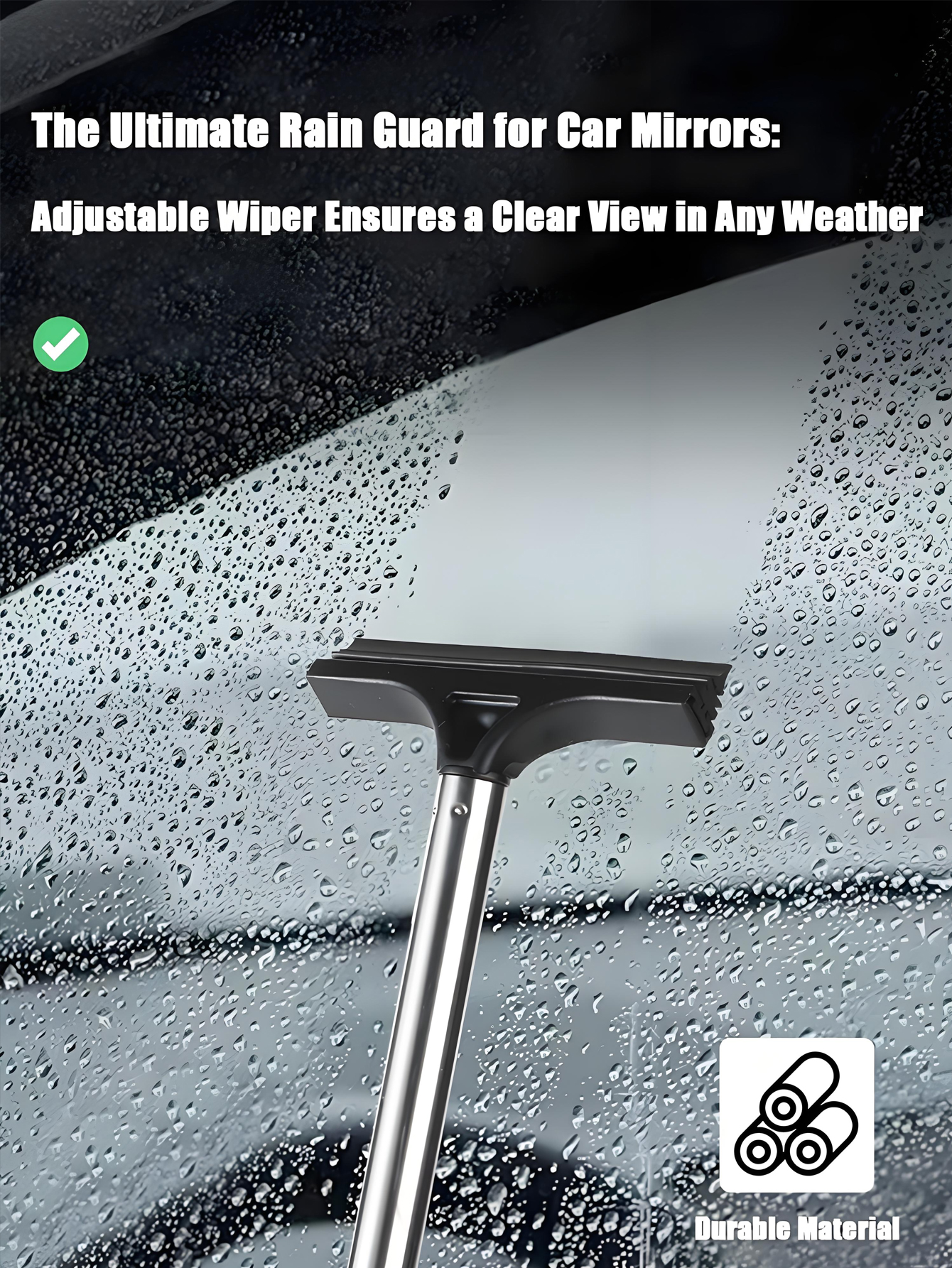 Ausziehbarer, teleskopischer Autofensterreiniger, Scheibenwischer, Waschbürste, Reinigungswerkzeug für Autoglas und Rückspiegel