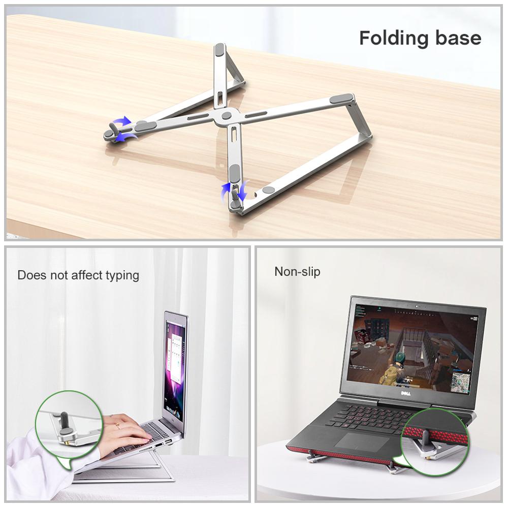Draagbare Laptop Stand Aluminium Koeling Verstelbare Desk Stand